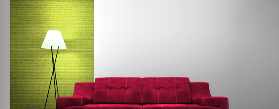 Fondo 20 b - sofa rojo pared verde bajo